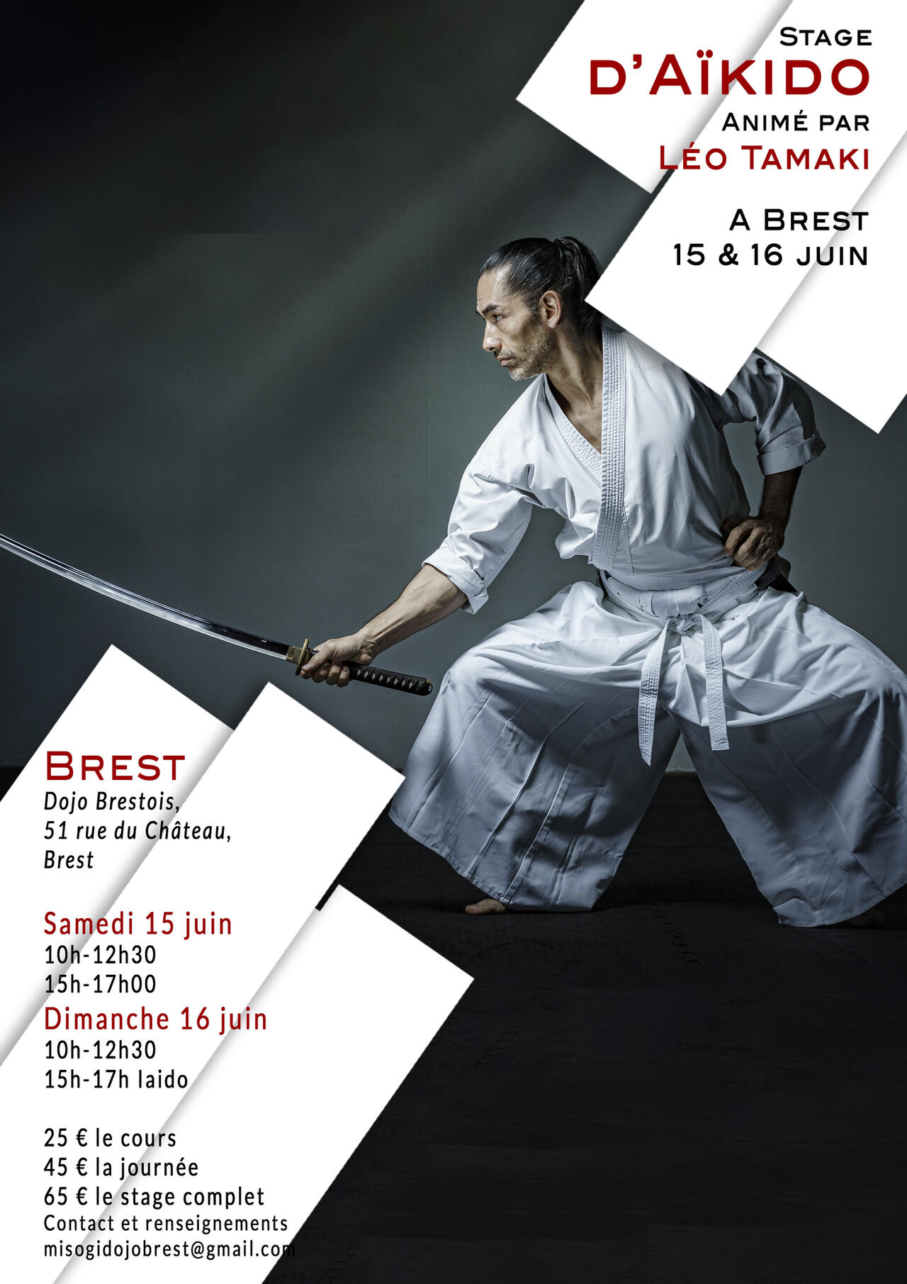 Stage Kishinkai Aïkido avec Léo Tamaki à Brest